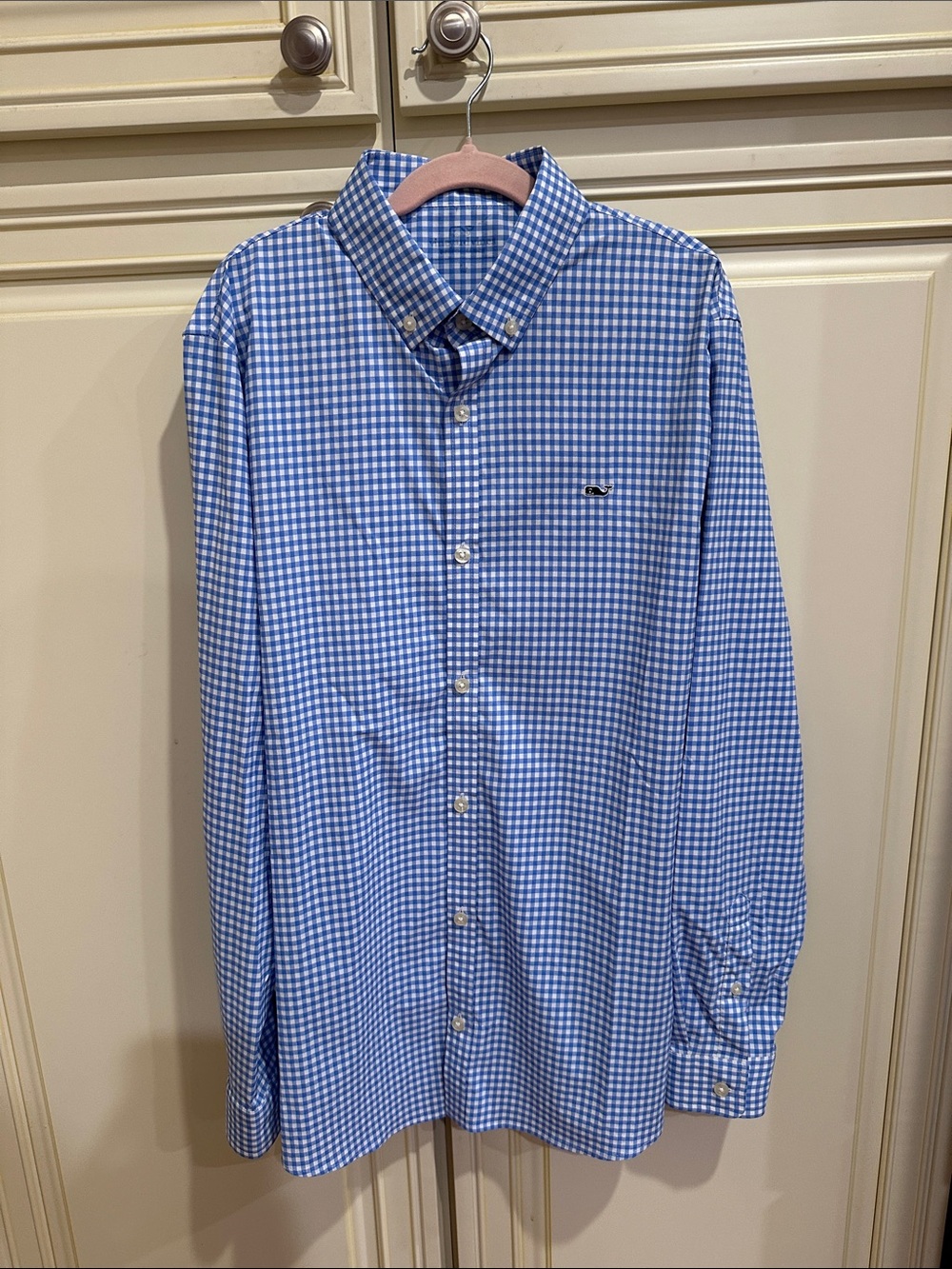 Vineyard Vines Blue & White Gingham Button-Down Shirt